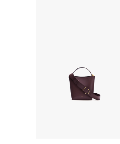 Mini Linea Bucket Bag Plum
