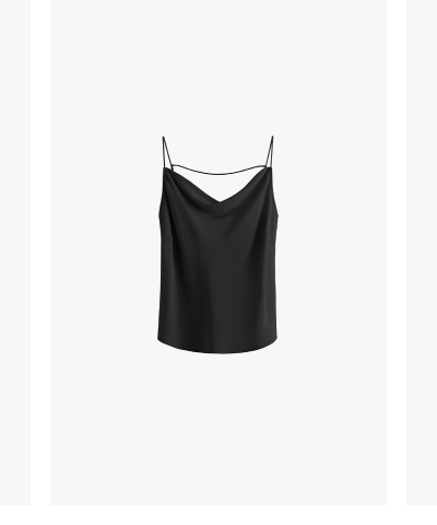 Silk Cowl Cami Black