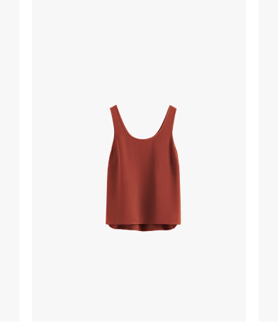 Silk Tank Dark Terracotta
