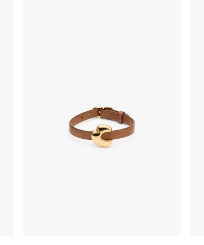 Celestia Leather Bracelet Dark Chestnut