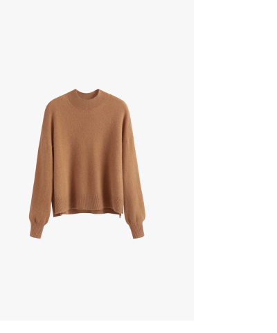 Single Origin Cashmere Cropped Sweater Camel