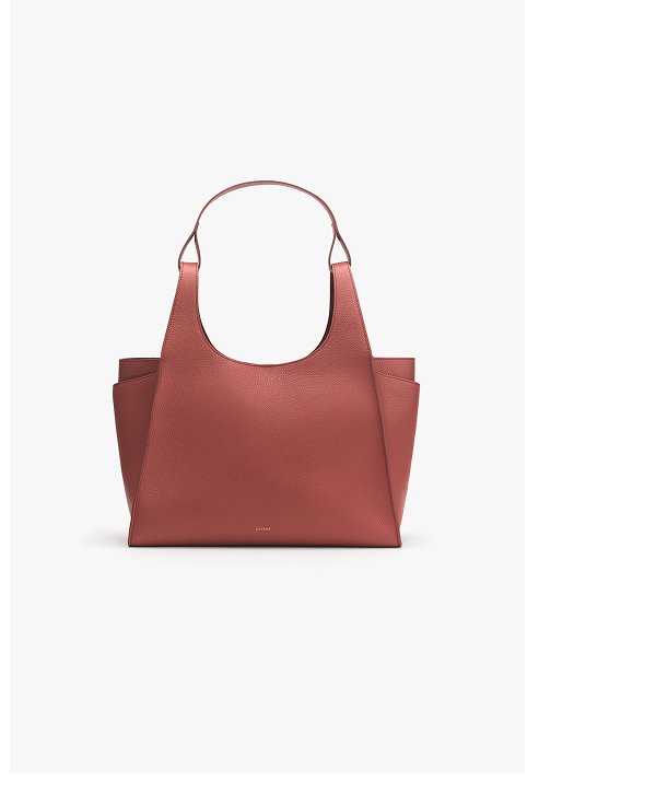 Double Loop Satchel Dark Terracotta