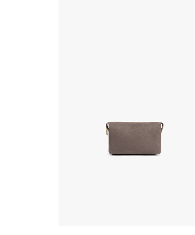 Tria Clutch Clay Suede