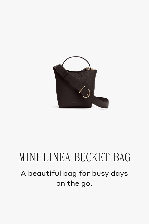 MINI LINEA BUCKET BAG A beautiful bag for busy days on the go. 