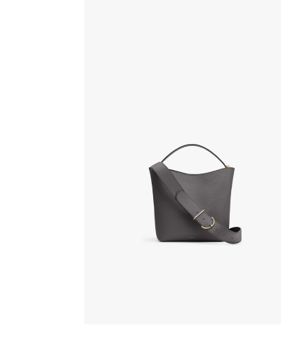 Mini Linea Bucket Bag Charcoal