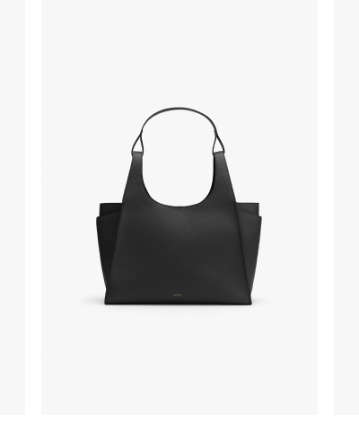 Double Loop Satchel Black