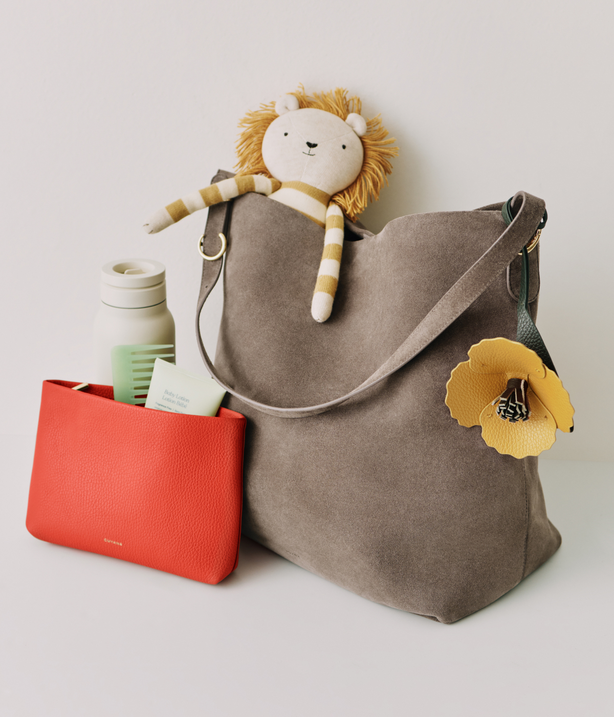 Camina Bucket Bag Clay Suede