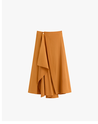 Linen Wrap Skirt Saffron