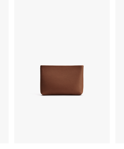 Small Zipper Pouch Dark Chestnut