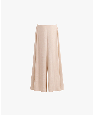 Linen Pleated Pant Sand