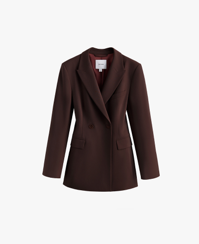 Wool Cinched Blazer Fondant