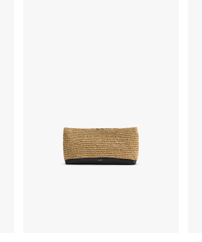 Raffia Clutch Dark Natural