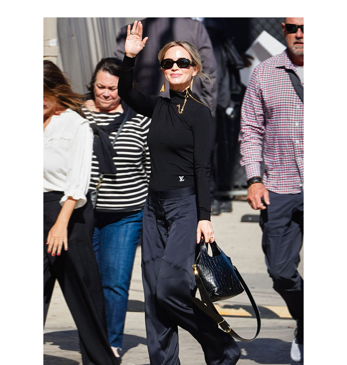 Emily Blunt and the Mini System Tote in Croco