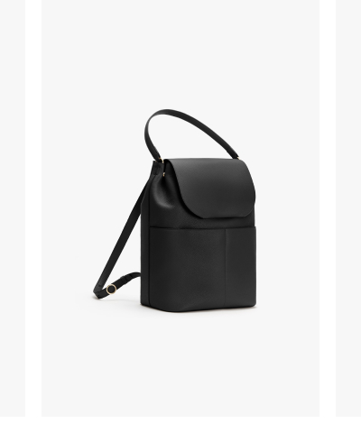 Leather Backpack 16-Inch Black