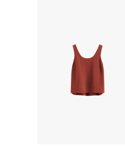 Silk Tank Dark Terracotta