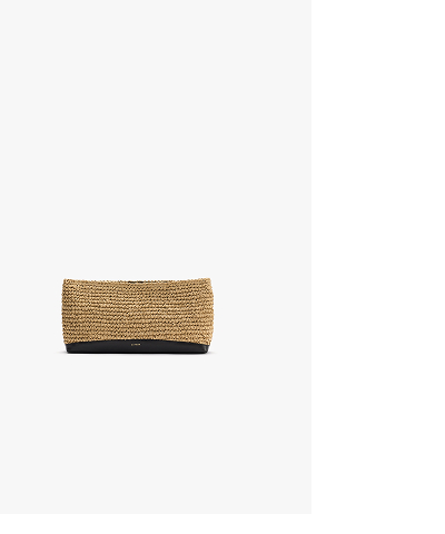 Raffia Clutch Dark Natural