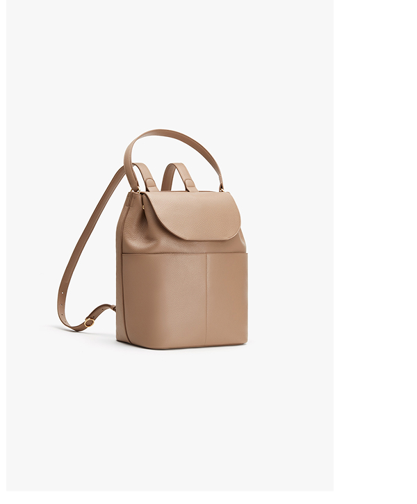 Leather Backpack 13-Inch Cappuccino