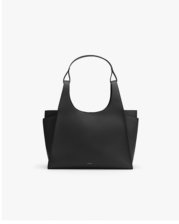 Double Loop Satchel Black