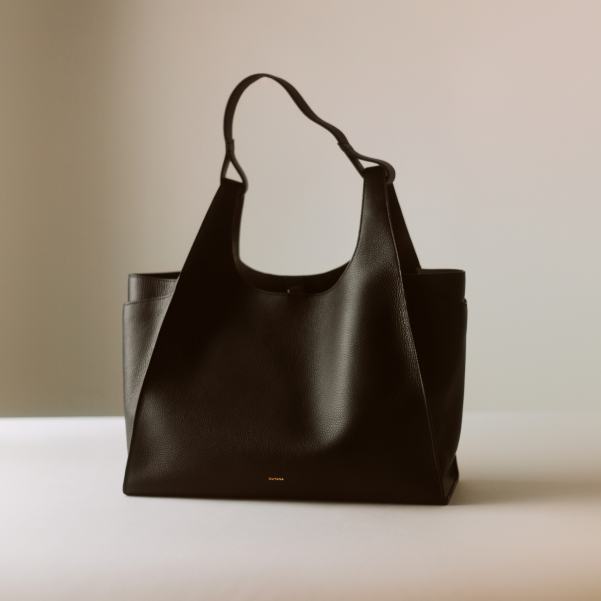 Double Loop Satchel Black