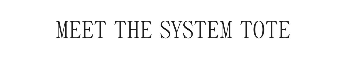 MEET THE SYSTEM TOTE 