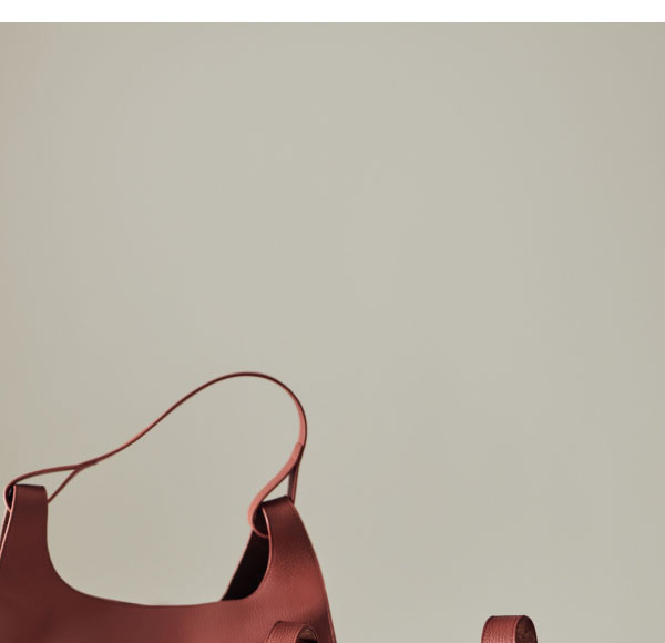 Double Loop Bag and Mini Double Loop Bag in Dark Terracotta