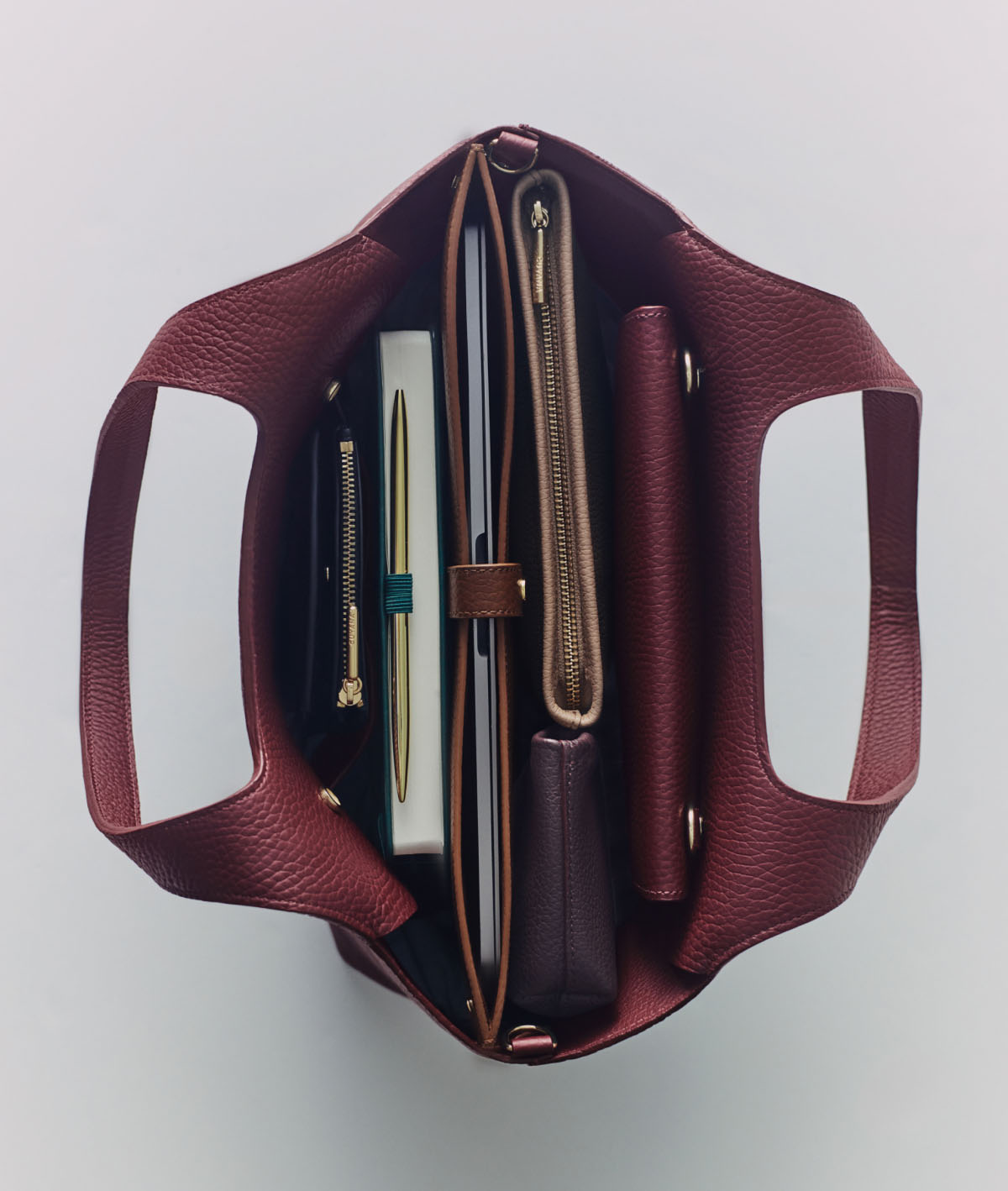 Inside the System Zipper Tote 16-Inch Cherry