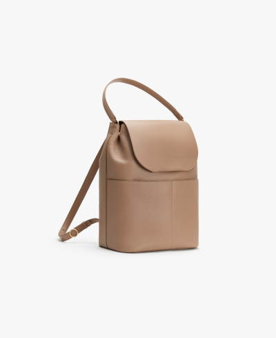 Leather Backpack 13-Inch Cappuccino