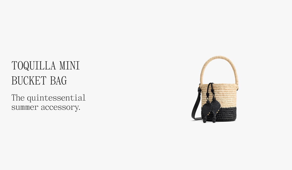 Toquilla Mini Bucket Bag The quintessential summer accessory.