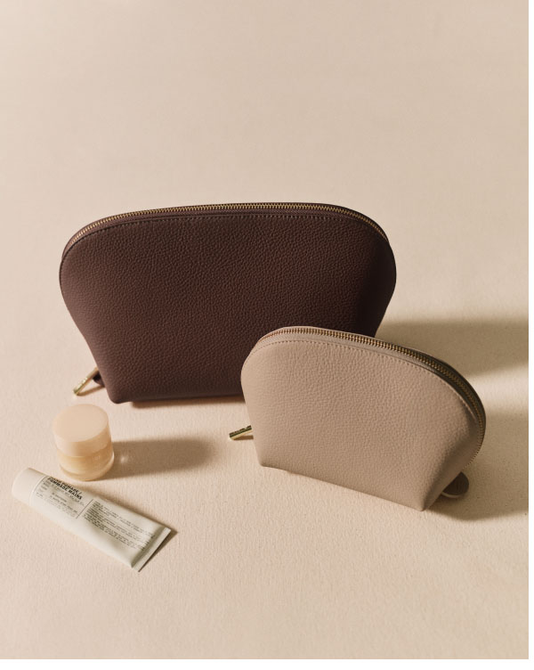 Travel Case Set Cocoa/ Pebble