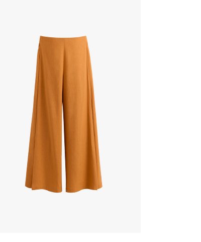 Linen Pleated Pant Saffron