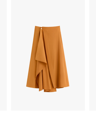 Linen Wrap Skirt Saffron