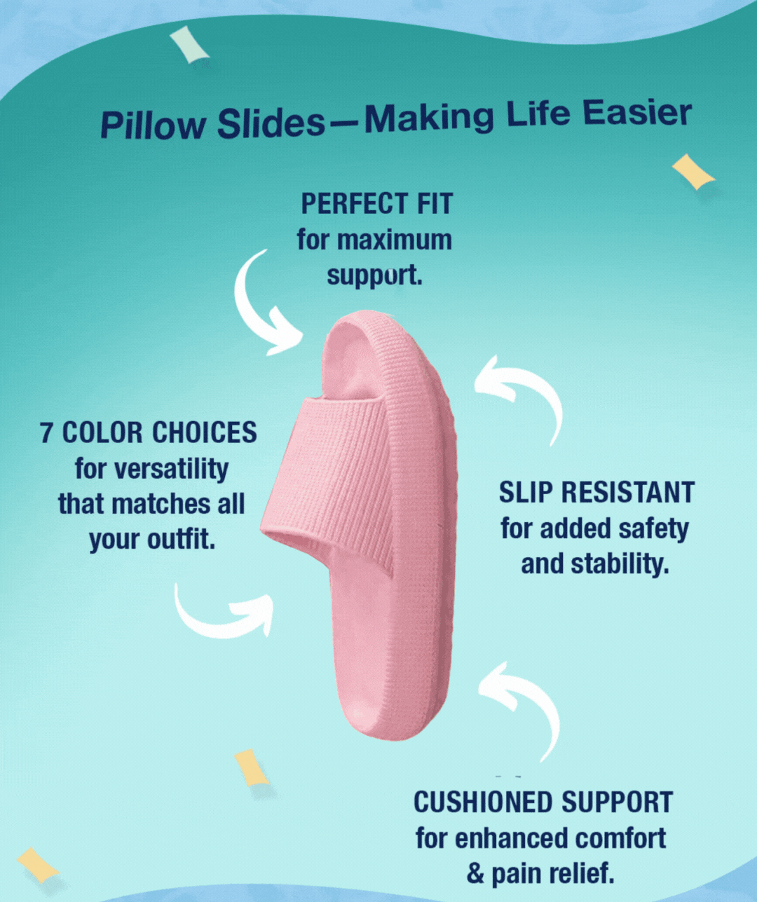 Walk on clouds with Pillow Slides—no joke! Pillow Slides