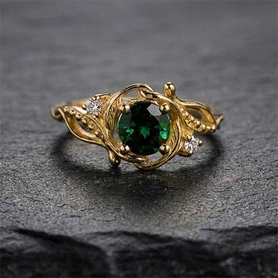 Round cut gem