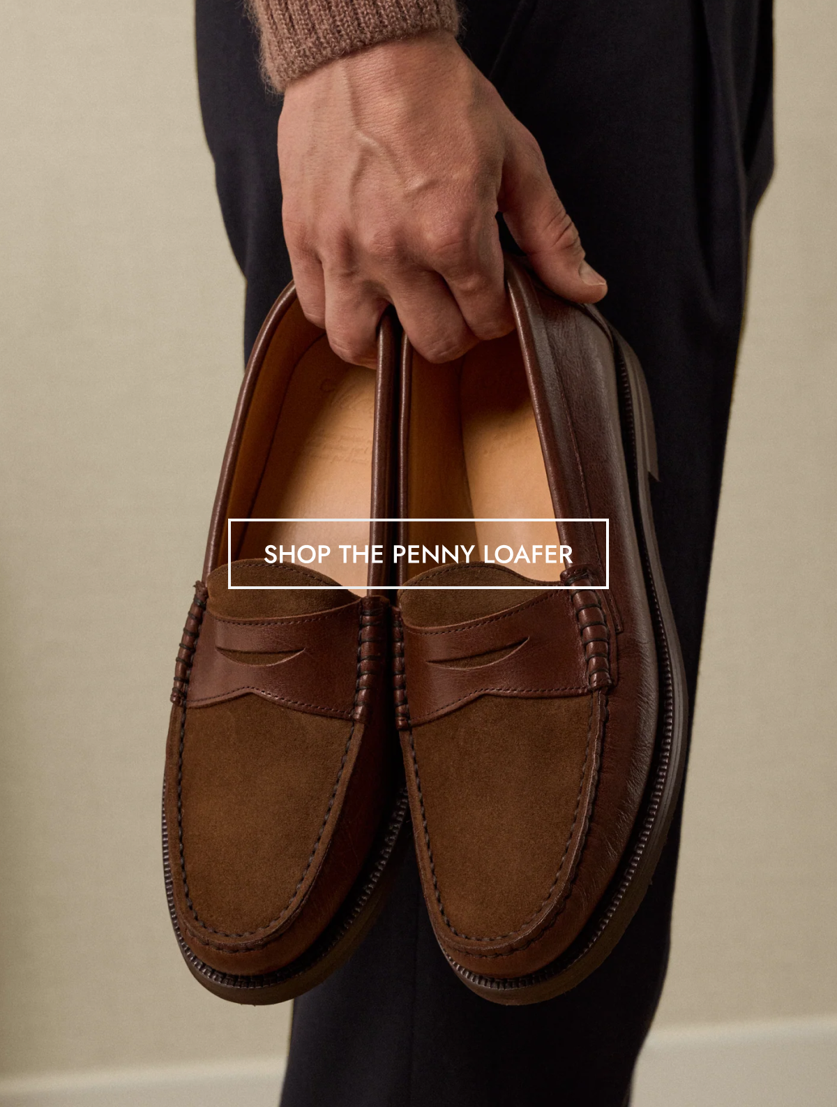 Handmade with a soft natural rubber sole.