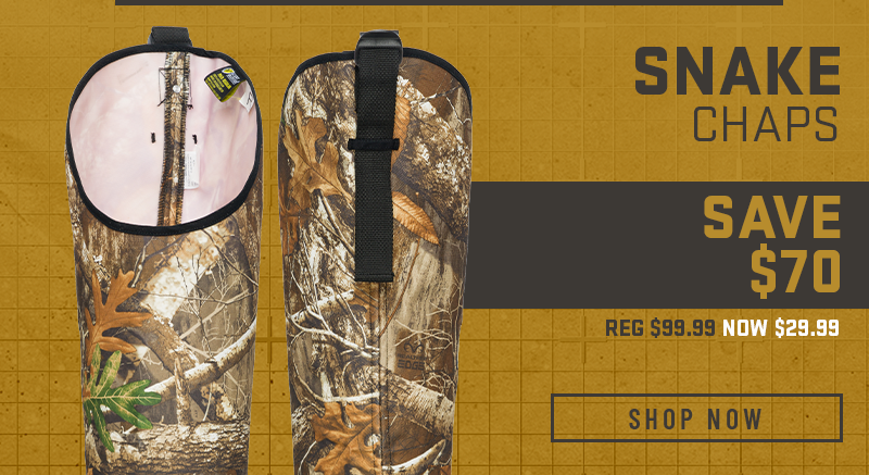 Save $70 on Snake Chaps