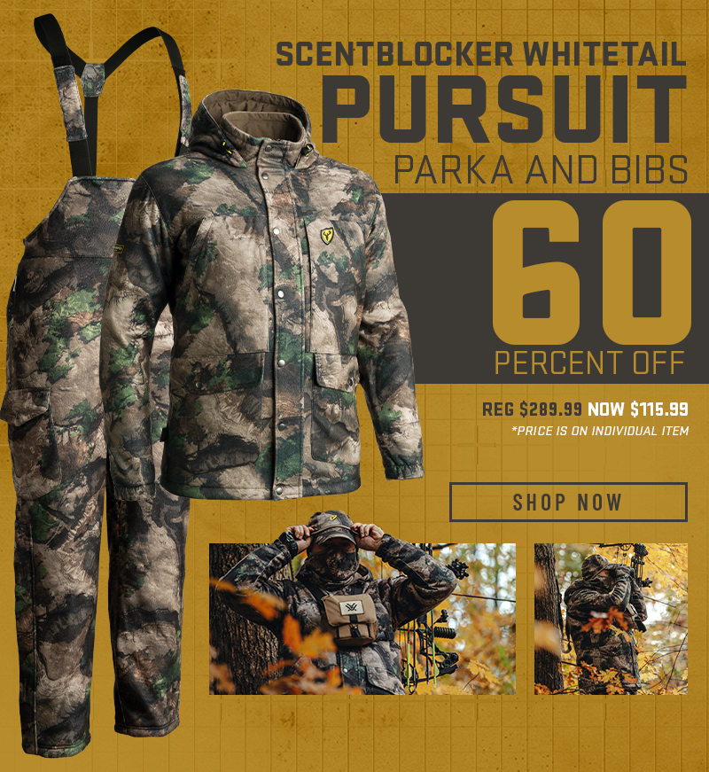 Whitetail Pursuit Parka and Bibs 60%