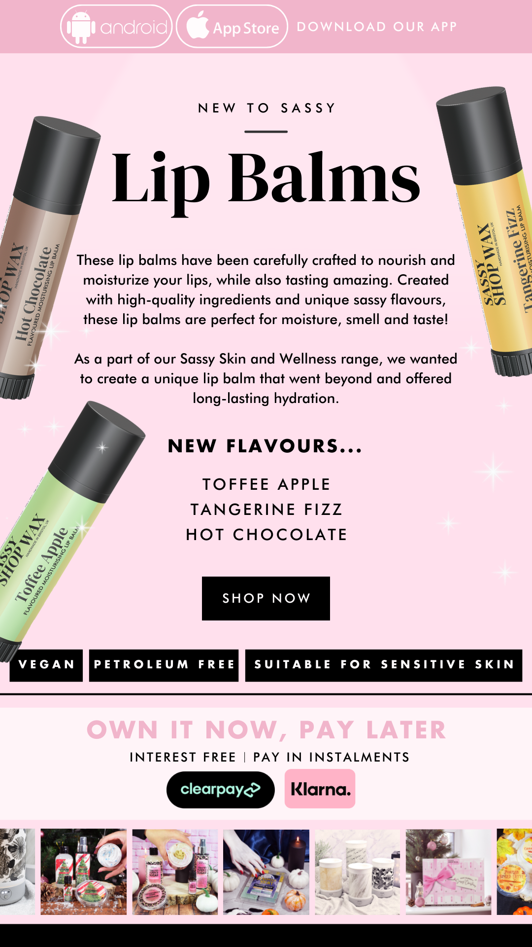 NEW lip balm flavours 🍫🧡 Sassy Shop Wax