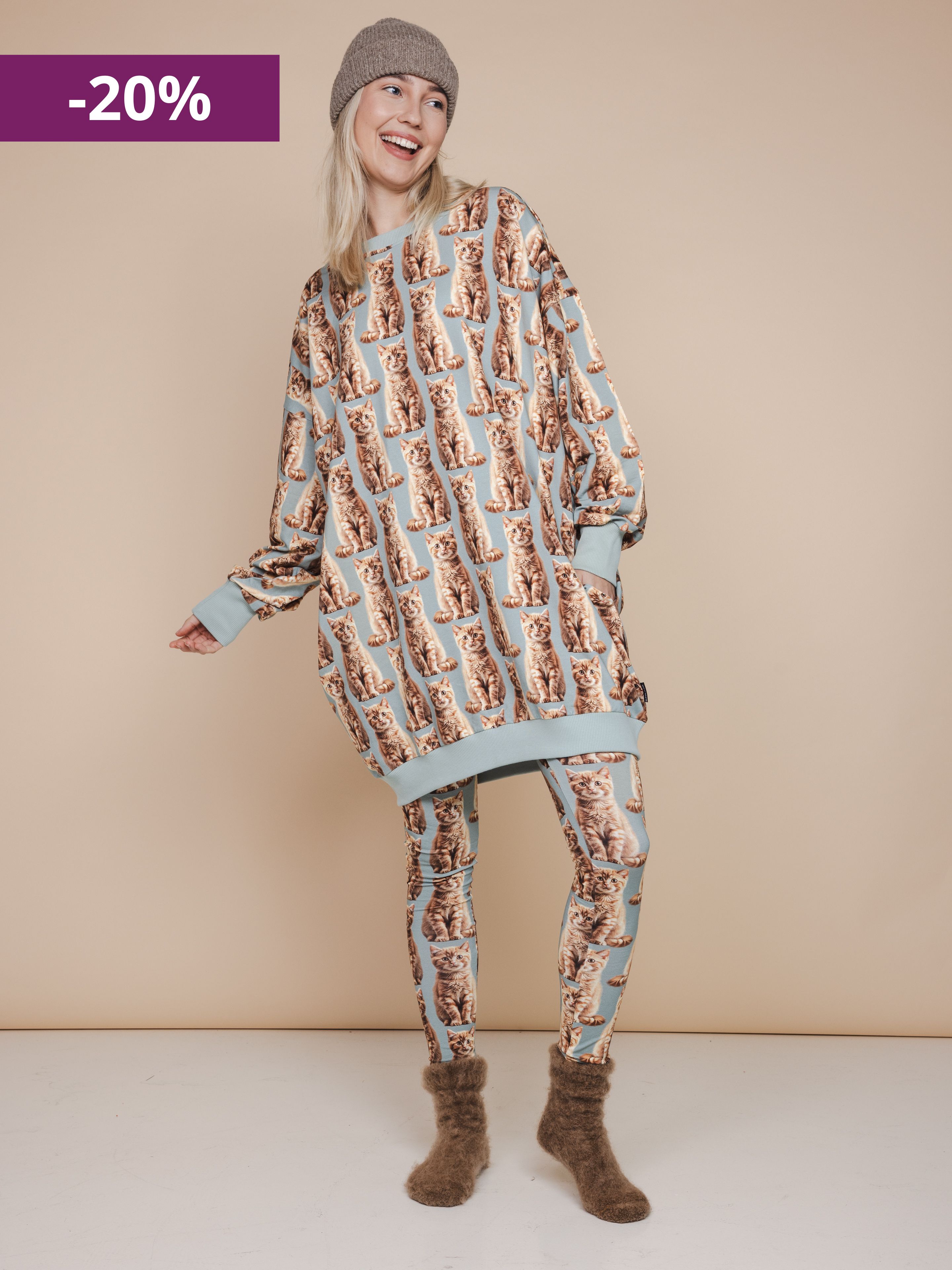 Bowie Sweater Dress en Legging set Dames
