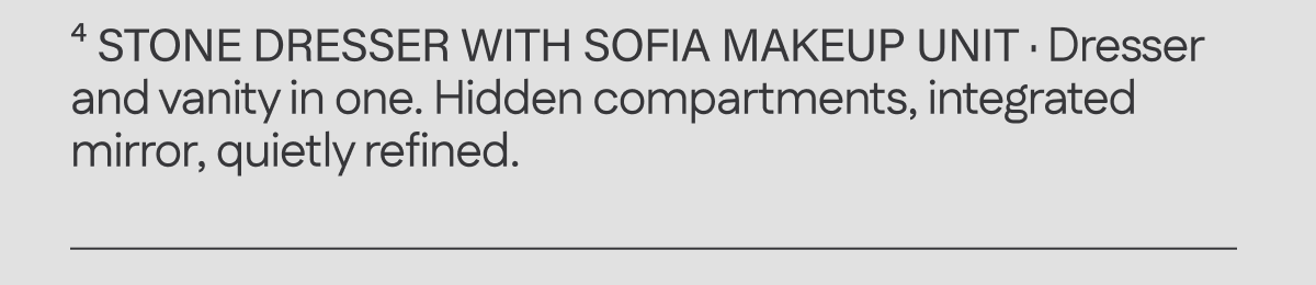 4. Stone Dresser with Sofia Makeup Unit