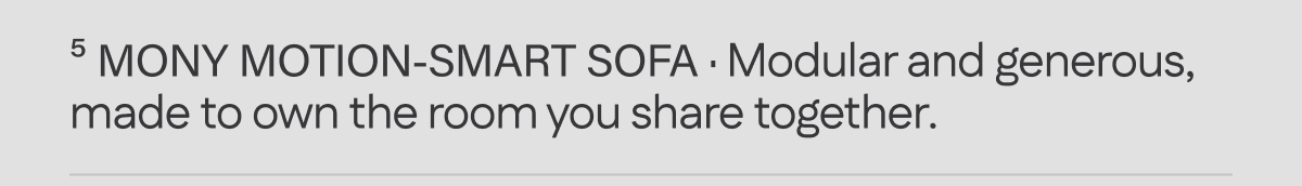 5. Mony Motion-Smart Sofa.