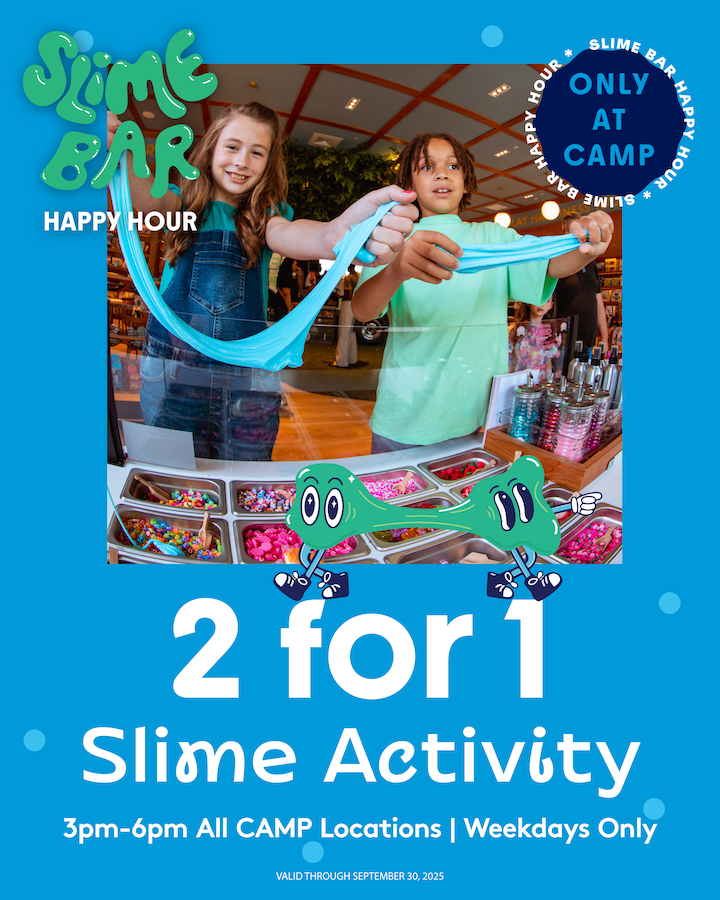 Slime Bar Happy Hour: 2 for 1 slime!