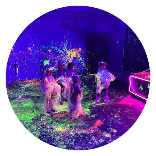 Blacklight Splatter Room Art