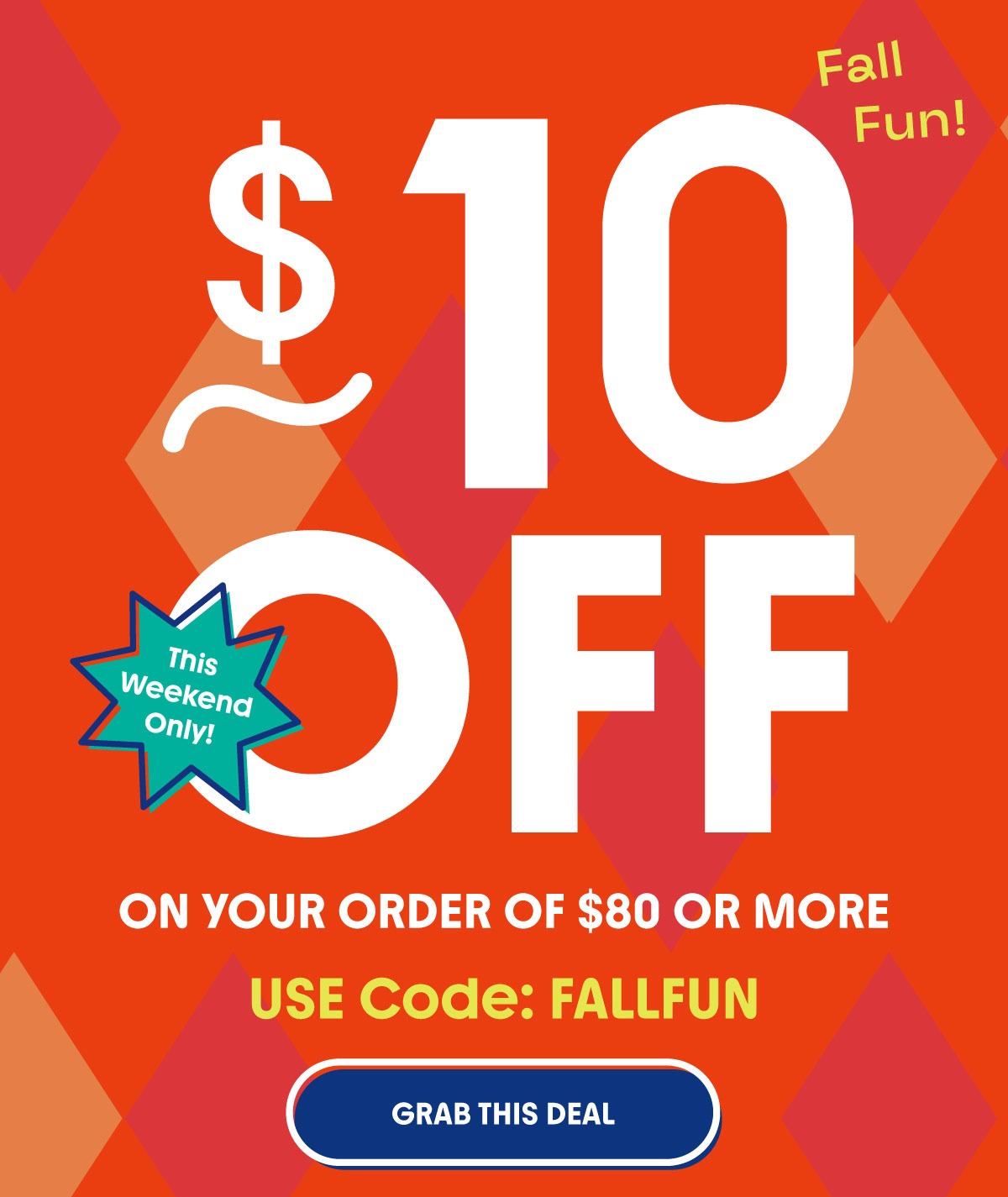 Flash Deal: $10 off orders $80+