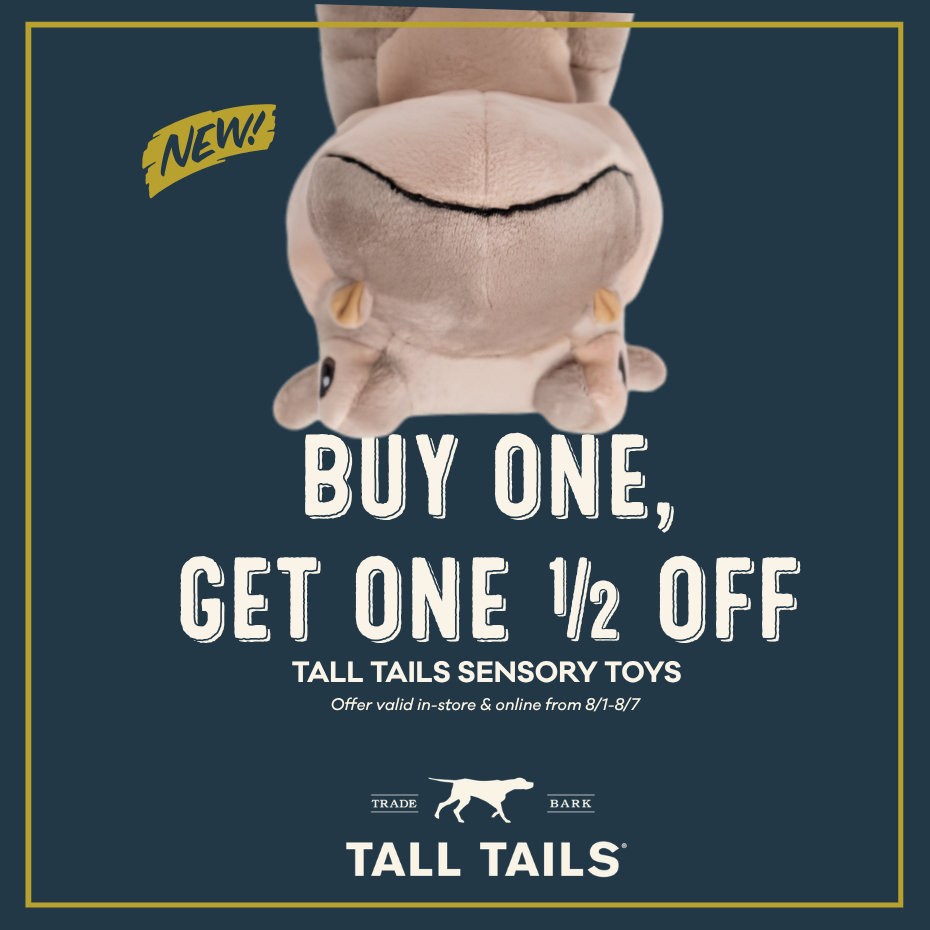 Buy one Tall Tails sensory toy, get one 1/2 off