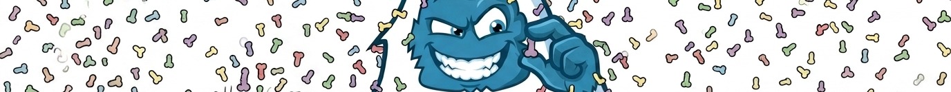 cropped header of the witty yeti looking at penis confetti