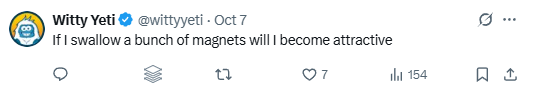 Witty Yeti Threads Post Screenshot