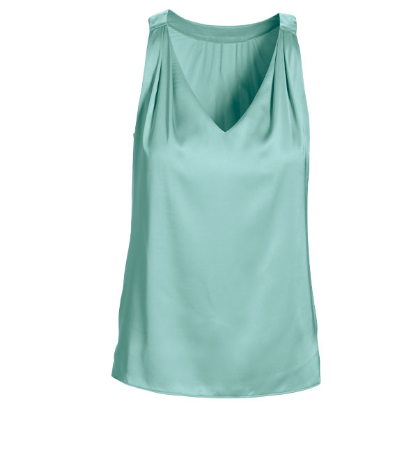 Nikki V-Neck Charmeuse Blouse