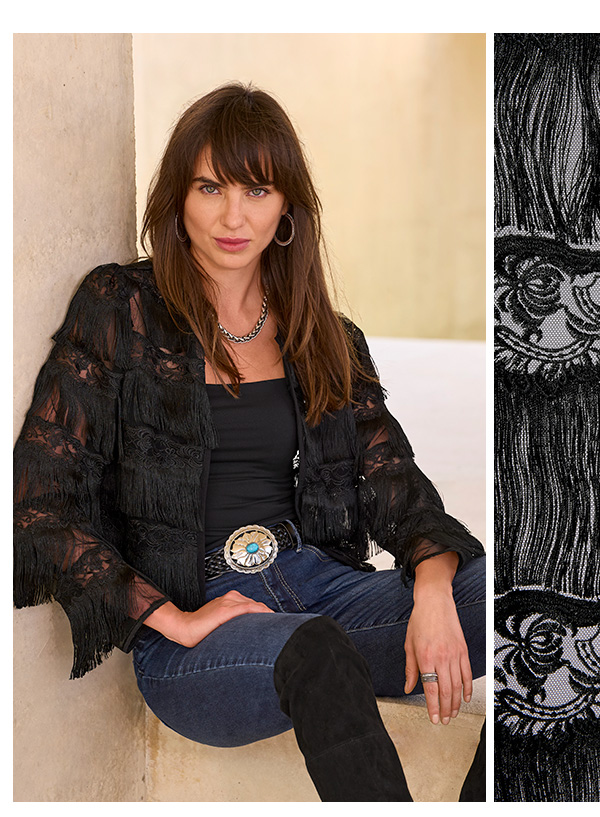 Delicate Lace Fringe Jacket