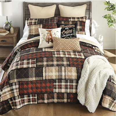 Mountain Lodge Plaid Quilt Bedding Collection