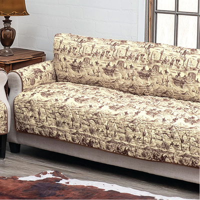 Ranch Hand Toile Loveseat Cover